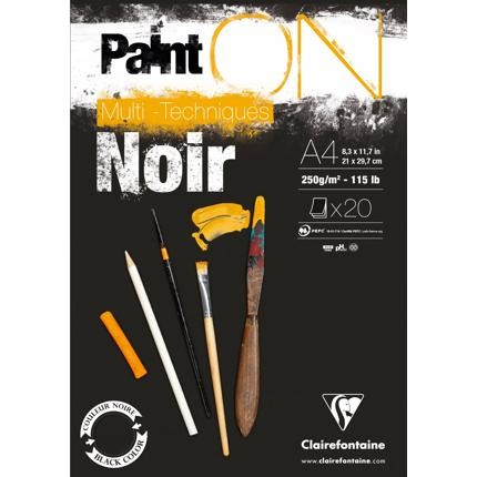 PaintOn Pad 250gsm Black (20sh) PaintOn Pad 250gsm Black (20sh)