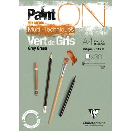 PaintOn Pad 250gsm Grey Green (30sh) PaintOn Pad 250gsm Grey Green (30sh)