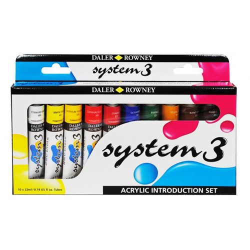 System 3 Acrylic paint colours