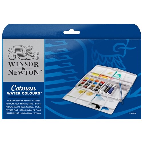 Winsor & Newton Cotman Water Colours Painting PLUS Half Pan and 