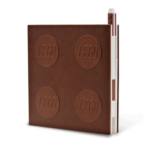 Lego 2.0 Locking Notebook with Gel Pen: Brown