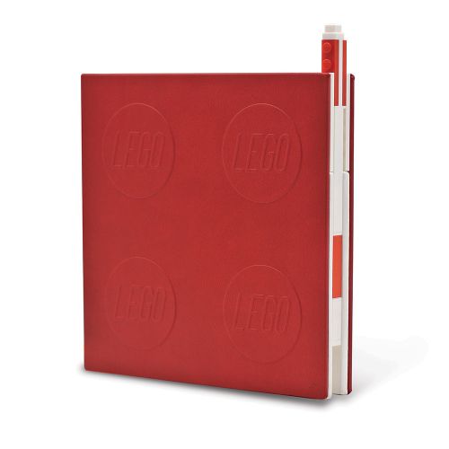 Lego 2.0 Locking Notebook with Gel Pen: Red
