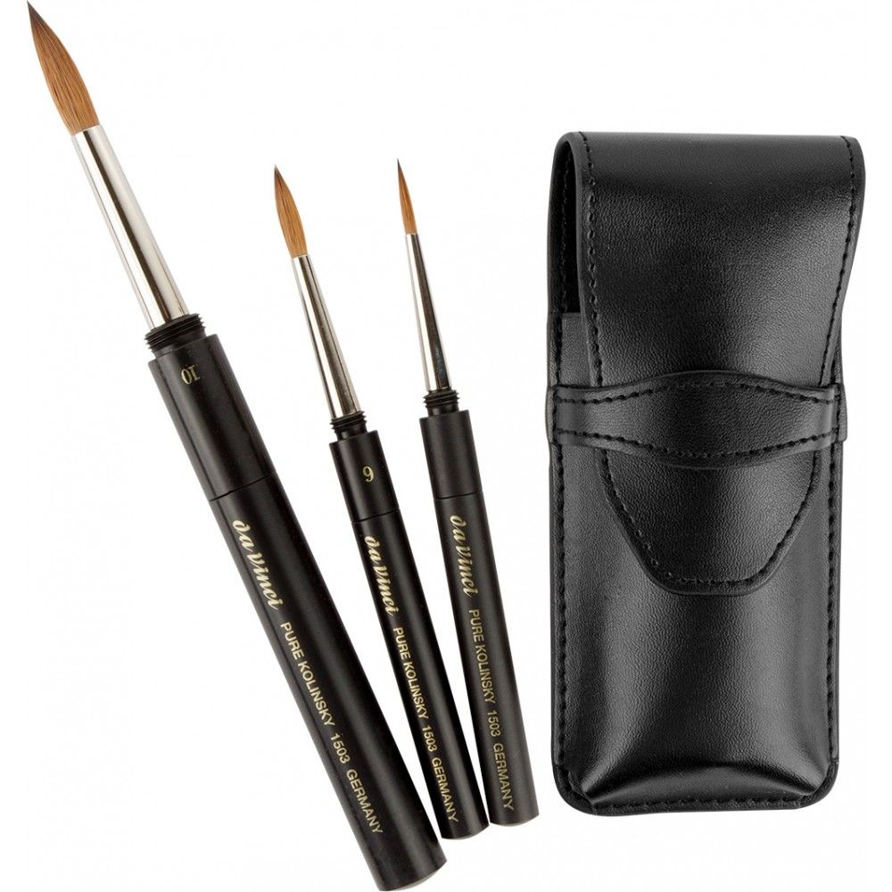 Da Vinci Gift Case Pocket Brushes Pure Sable