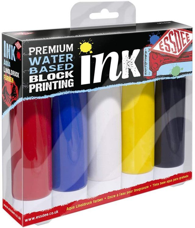 Essdee Block Printing Ink Set Primary Colours 