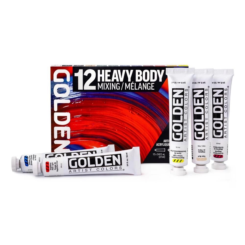 Golden Acrylics Heavy Body Mixing Set 12x22ml Golden Acrylics Heavy Body Mixing Set 12x22ml