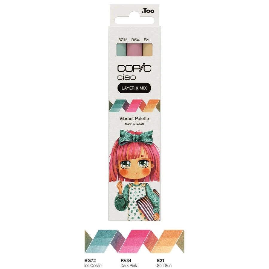 Copic Ciao, Layer and Mix Set of 3 - Vibrant Palette Copic Ciao, Layer and Mix Set of 3 - Vibrant Palette