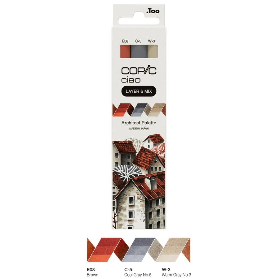Copic Ciao, Layer and Mix Set of 3 - Architect Palette