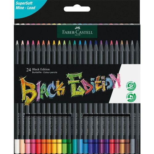 Faber Castell Black Edition Coloured Pencils Set of 24