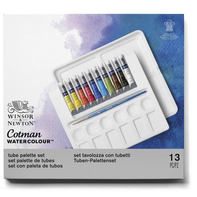 Winsor & Newton Cotman Tube Palette Set 13pcs