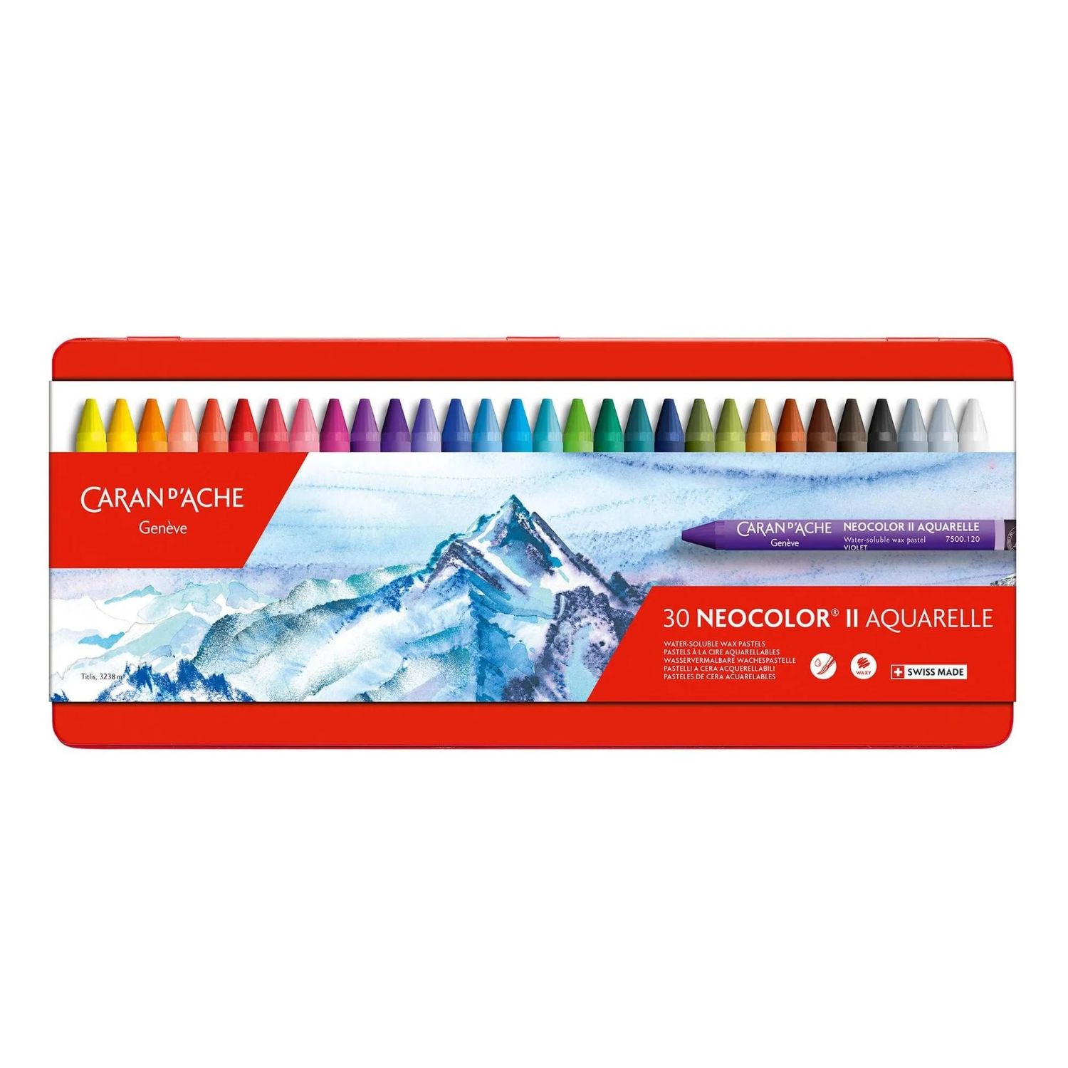 Caran dAche Neocolor II Water Soluble Wax Crayons Set of 30 Caran dAche Neocolor II Water Soluble Wax Crayons Set of 30