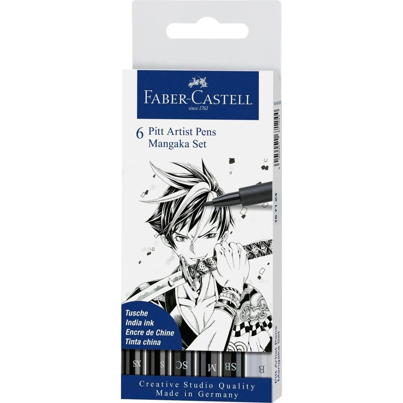 Faber Castell Pitt Artists Pen Manga Wallet of 6