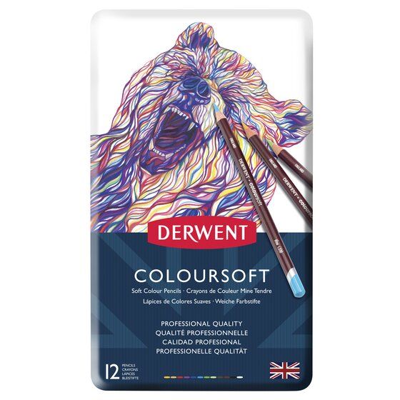 Derwent Coloursoft Pencils Tin Set of 12