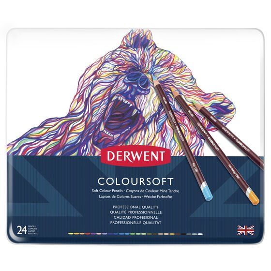 Derwent Coloursoft Pencils Tin Set of 24