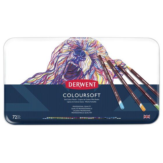 Derwent Coloursoft Pencils Tin Set of 72