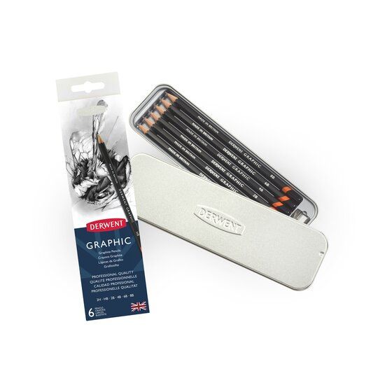 Derwent Graphic Pencils Tin Set of 6