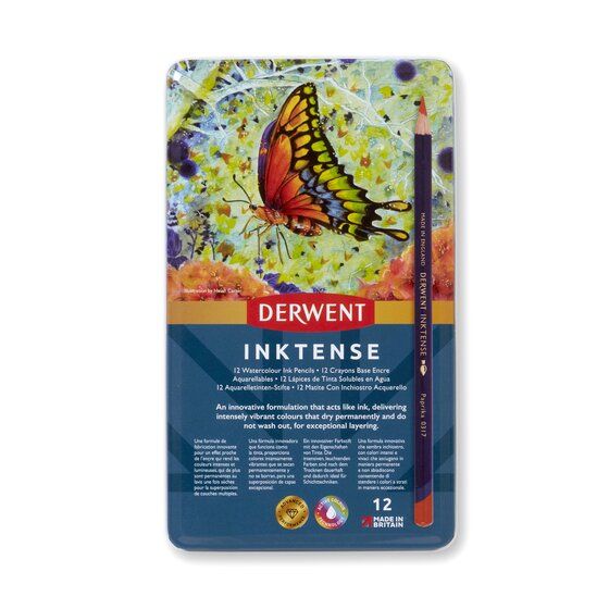 Derwent Inktense Pencils Tin Set of 12