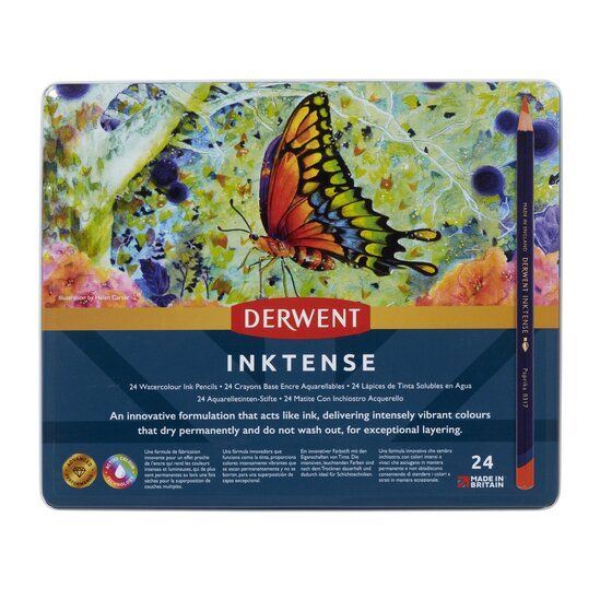 Derwent Inktense Pencils Tin Set of 24