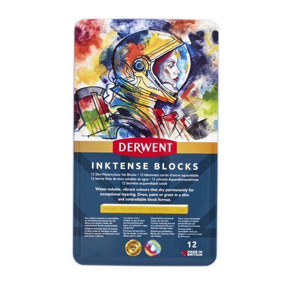 Derwent Inktense Blocks Tin Set of 12