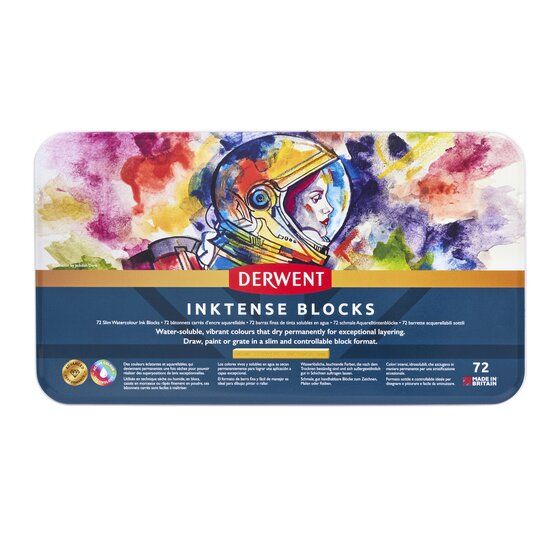 Derwent Inktense Blocks Tin Set of 72