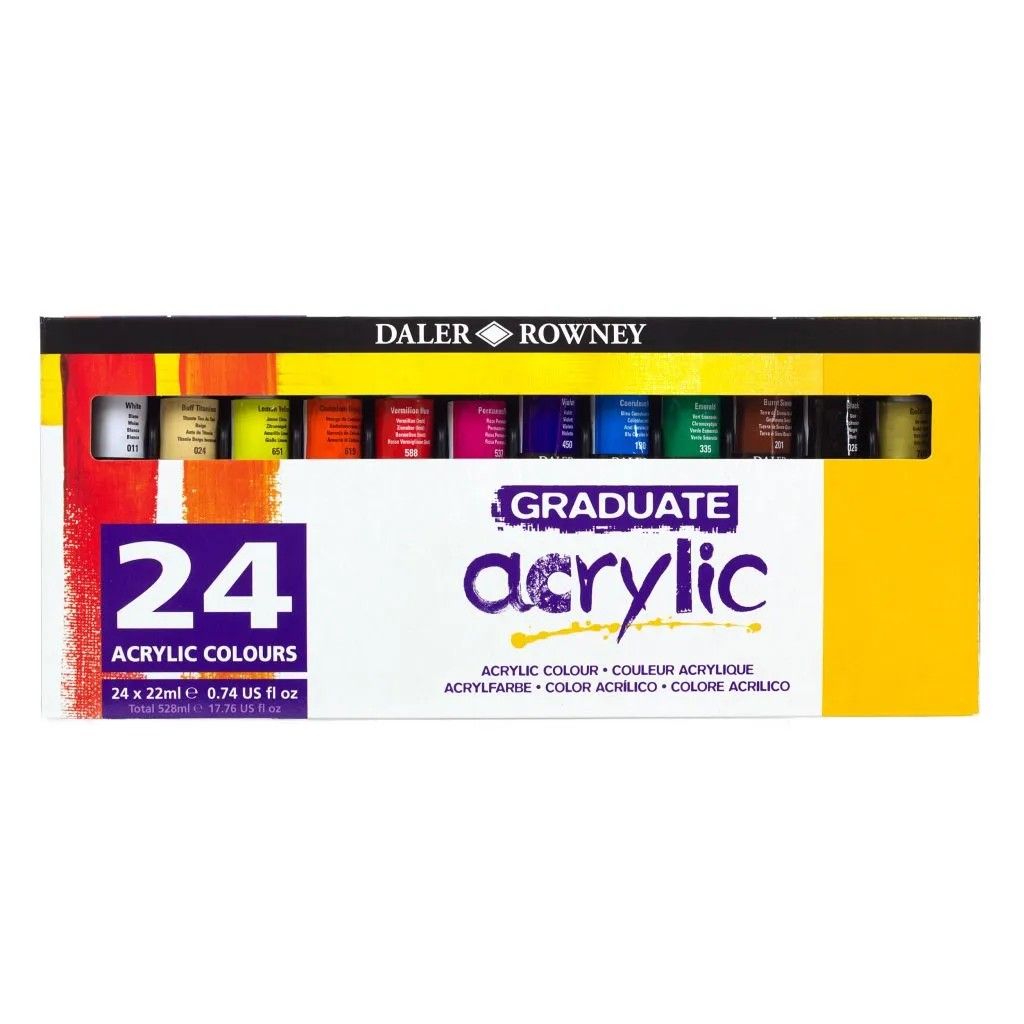 Daler Rowney Graduate Acrylic Set 24 x 22ml Daler Rowney Graduate Acrylic Set 24 x 22ml