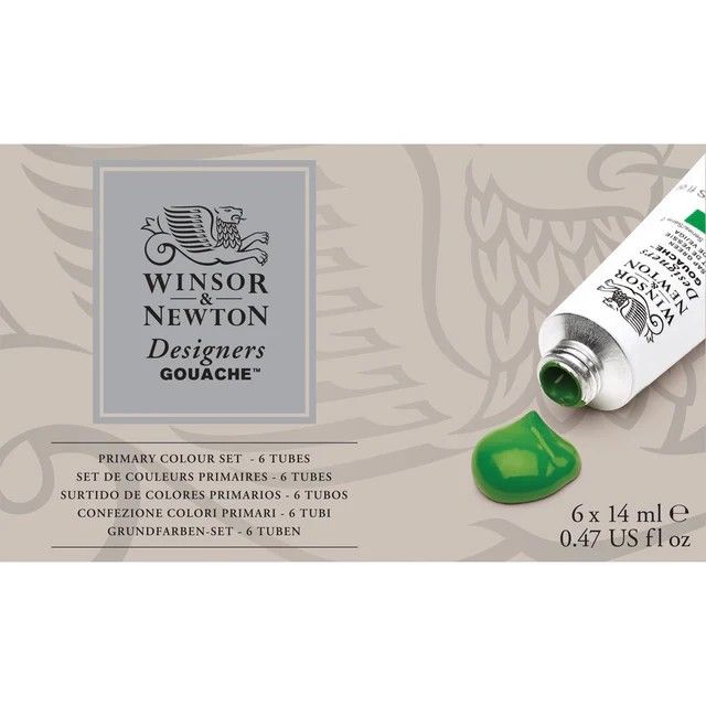 Winsor & Newton Designers Gouache Primary Set 6 x 14ml Winsor & Newton Designers Gouache Primary Set 6 x 14ml