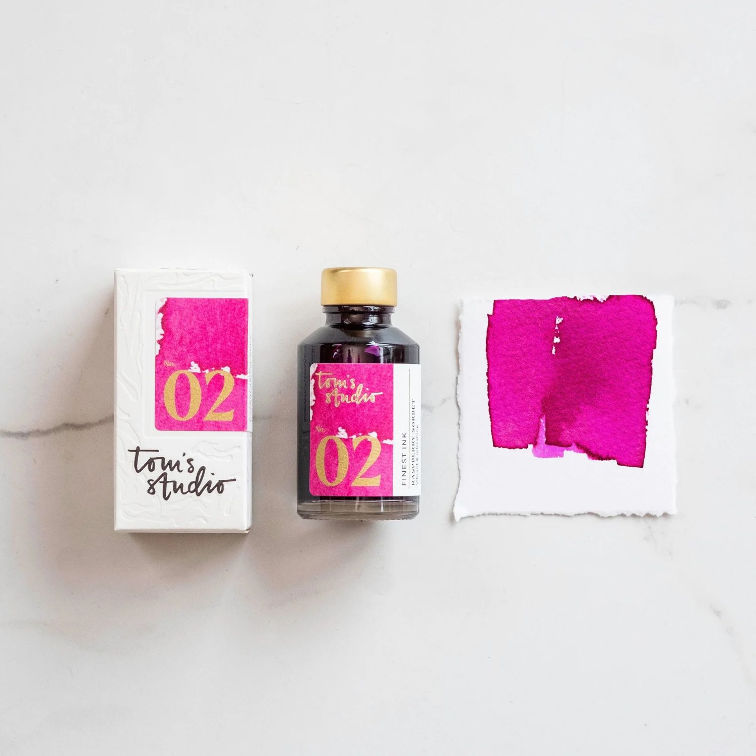 Tom's Studio Fountain Pen Ink 50ml Rasberry Sorbet