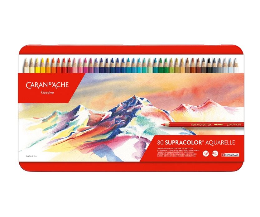 Caran dAche Supracolor Soft Pencils Tin Set of 80