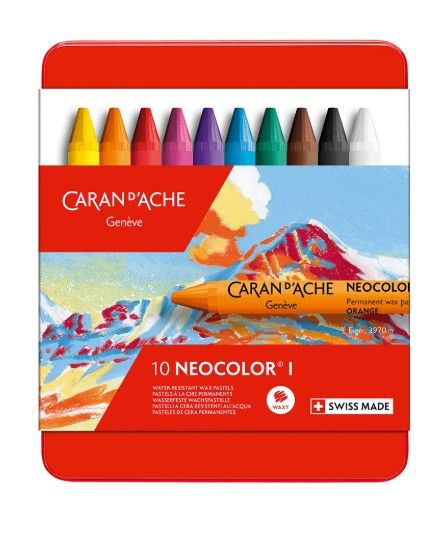 Caran dAche Neocolor I Wax Crayons Tin Set of 10