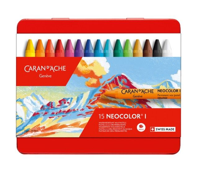Caran dAche Neocolor I Wax Crayons Tin Set of 15