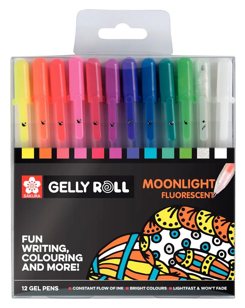 Sakura Gelly Roll Set of 12 Moonlight, Fluorescent