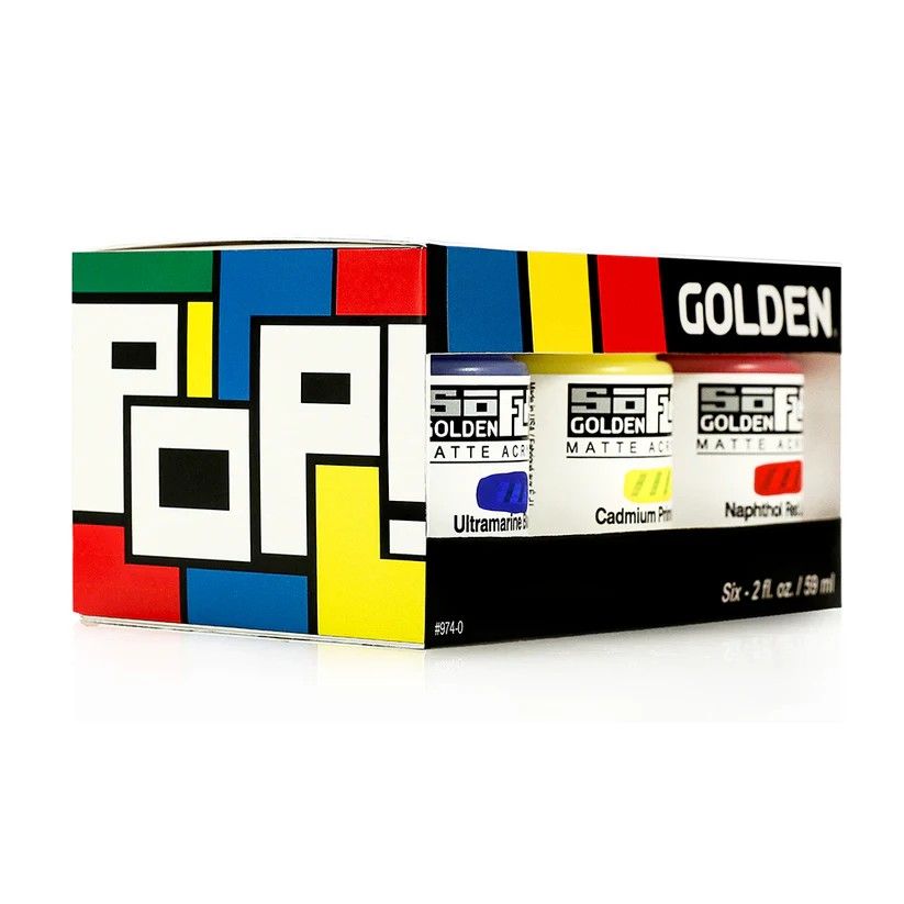 Golden Acrylics SoFlat Pop Set 6x59ml Golden Acrylics SoFlat Pop Set 6x59ml