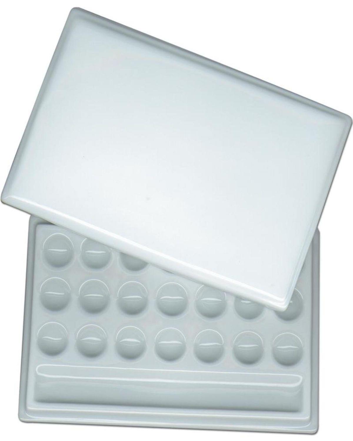 Porcelain Palette 21 wells with Lid Porcelain Palette 21 wells with Lid