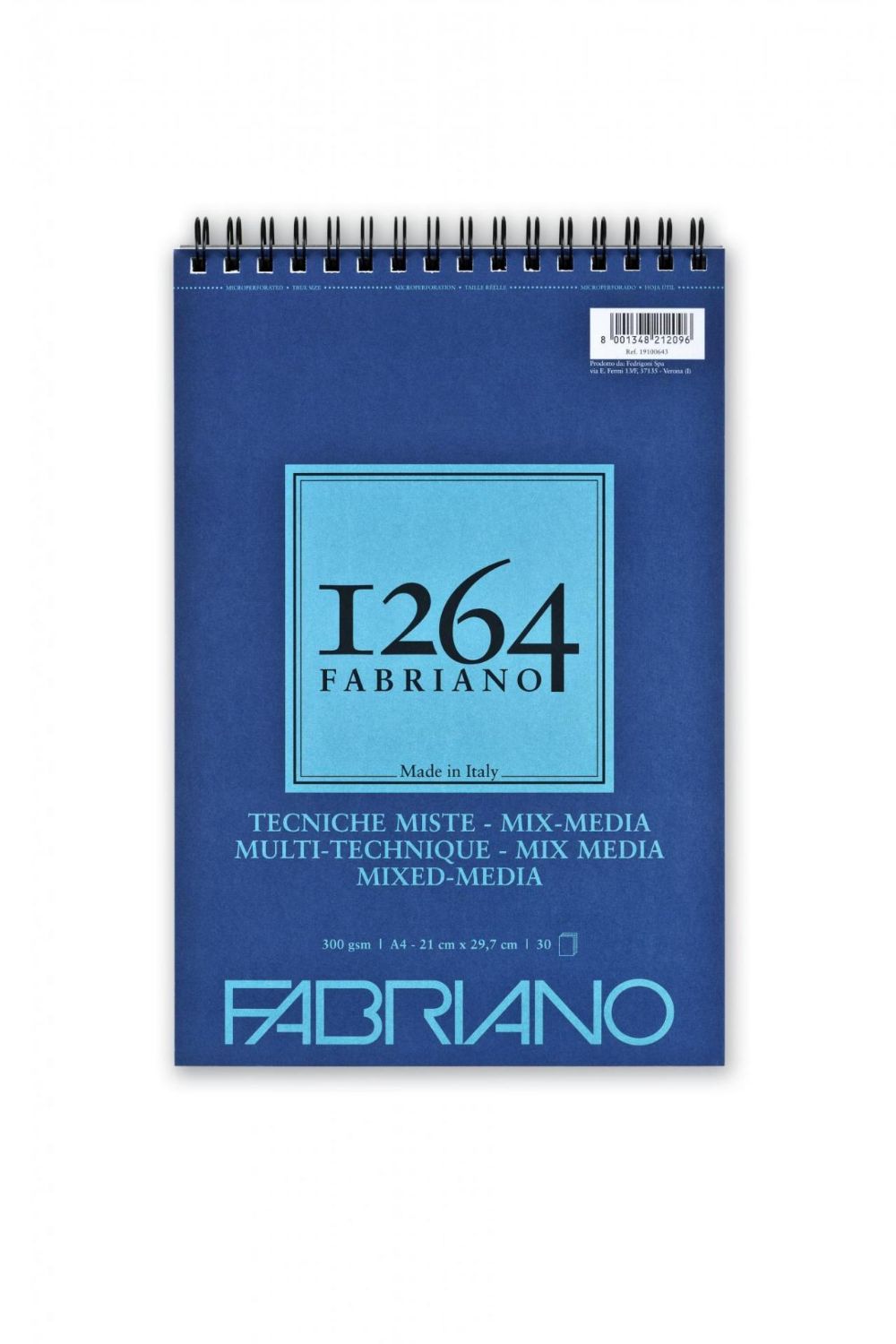 Fabriano 1264 Spiral Bound Mixed Media Pad A4 300gsm