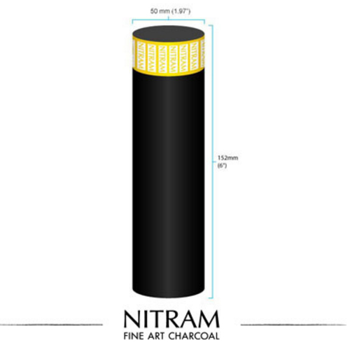 Nitram Charcoal Maxi Baton de Saule Extra Soft 50mm - Single