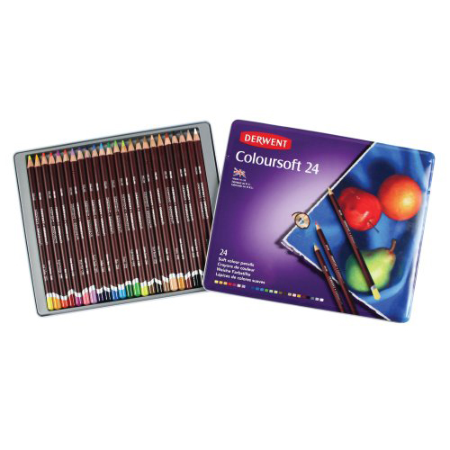 Derwent Coloursoft Pencils Tin Set of 24