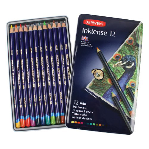 Derwent Inktense Pencils Tin Set of 12