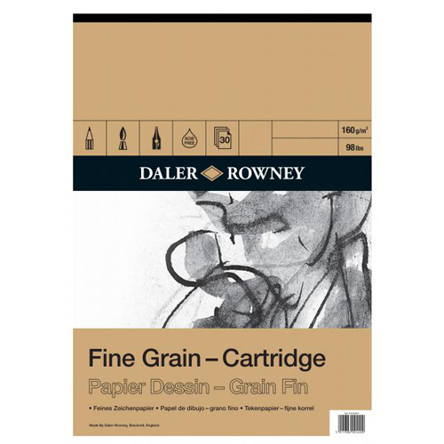 Daler Rowney Fine Grain Cartridge Paper Pad 160gsm