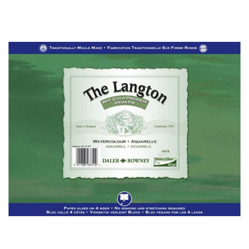 Daler Rowney Langton Watercolour Block Cold Pressed/NOT 140lb: 16 x 12in