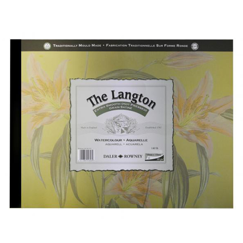 Daler Rowney Langton Watercolour Pads Hot Pressed 140lb: 10 x 7in