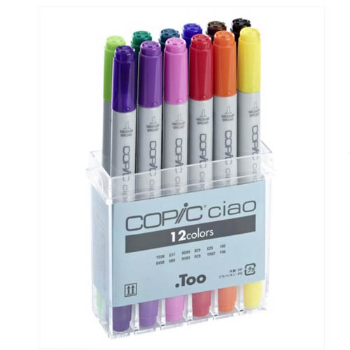 Copic Ciao Markers Set of 12 Assorted Colours