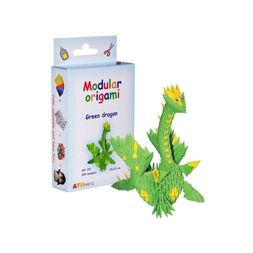 Modular Origami Green Dragon Kit