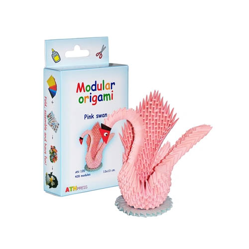 Modular Origami Pink Swan Kit