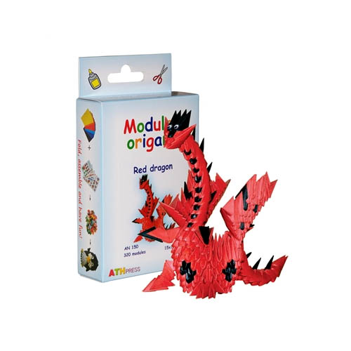 Modular Origami Red Dragon Kit