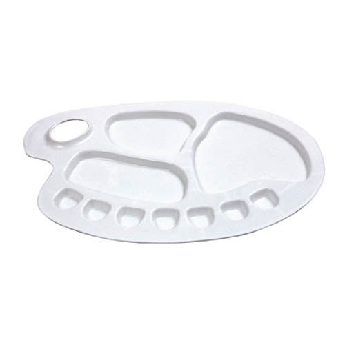 Plastic Kidney Shaped Palette 10well with thumb hole