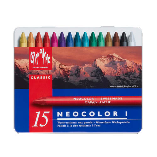 Caran dAche Neocolor I Wax Crayons Tin Set of 15