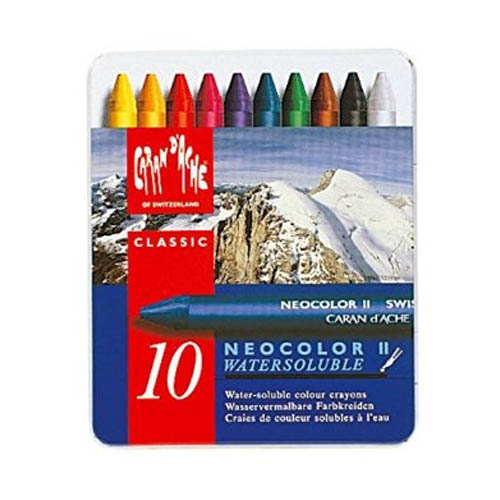Caran dAche Neocolor II Water Soluble Wax Crayons Set of 10