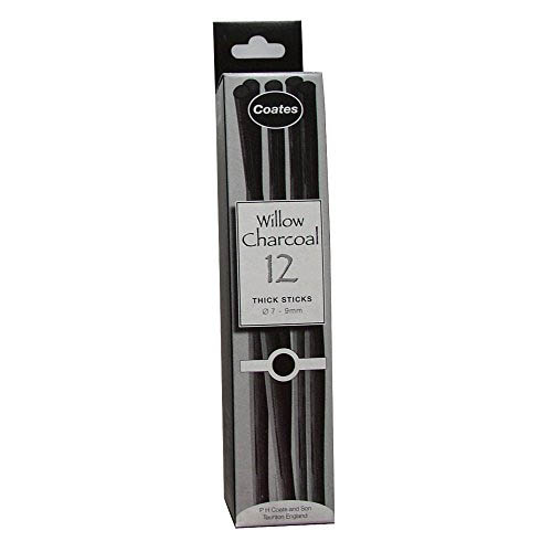 Coates Willow Charcoal Thick Stick Pack 12 sticks