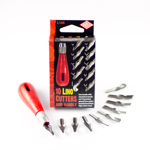 10 Lino cutters & handle (Styles 1 to 10)