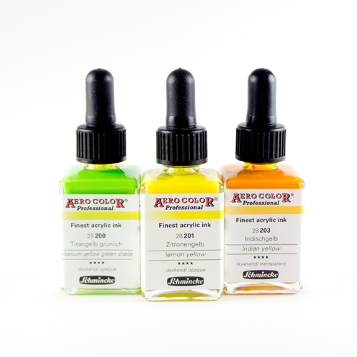 Schmincke Aero Color Finest – Inchiostro Acrilico 28 Ml – Colore: Candy Girasole Giallo Per Aerografo