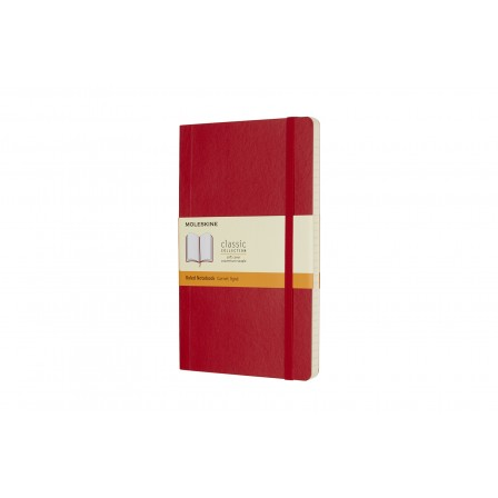 Moleskine Classic Notebook Soft Ruled Large Scarlet Red